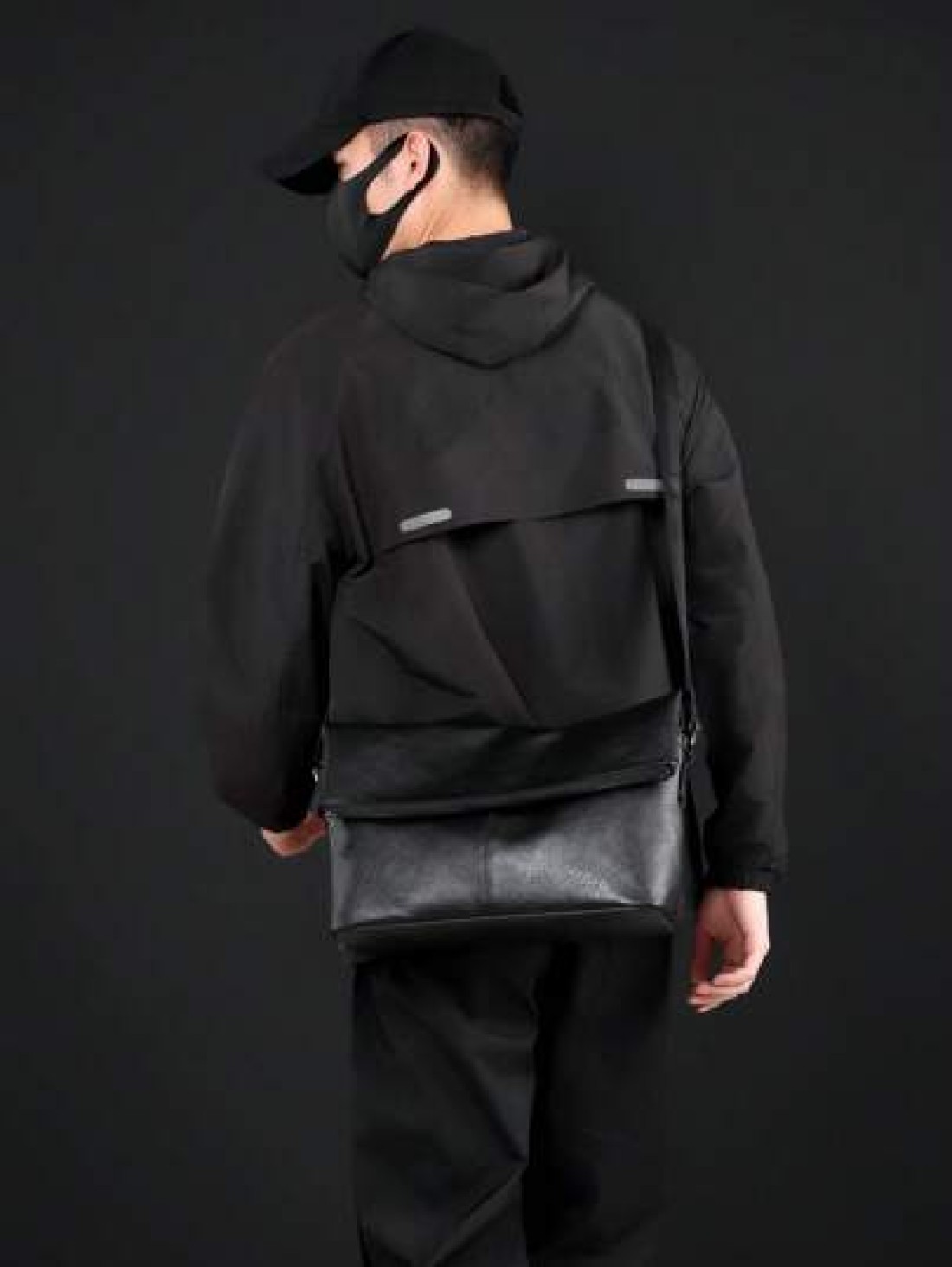New Men s Commuter One Shoulder Diagonal Crossbody Bag Lightweight PU Soft Leather Small Bag Minimalist Design Foldable High End Handbag