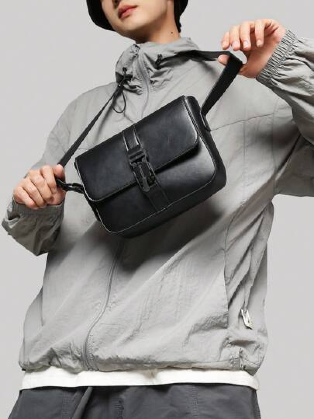 peach tree Men Messenger Bag Briefcase Box Bag Shoulder Bag Small Square Bag Business PU Waterproof Flap Bag Wallet Neutral Business Storage Bag Suitable For Business Large Capacity Keep Your Items Or