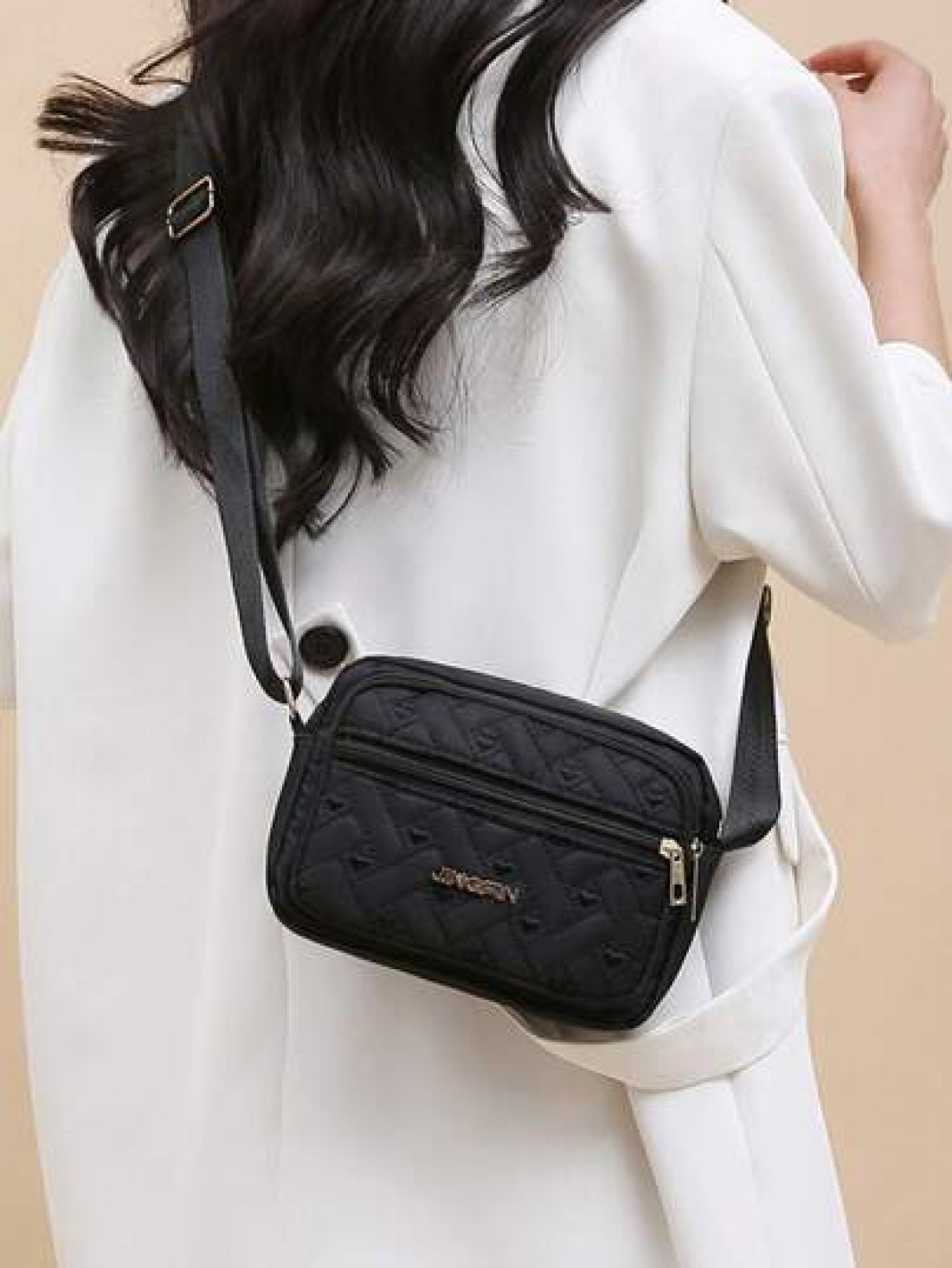 New Oxford Cloth Multi Layer Crossbody Bag Women s Bag Casual Embroidery Single Shoulder Mobile Phone Change Small Cloth Bag Business Bag