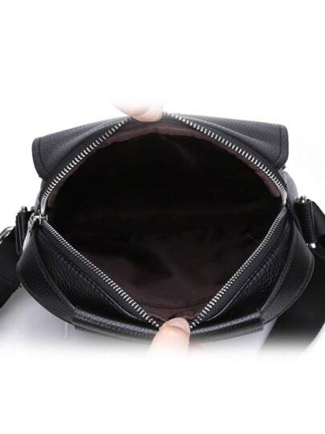 PU Leather Crossbody Bag For Men Casual Shoulder Bag For College Students