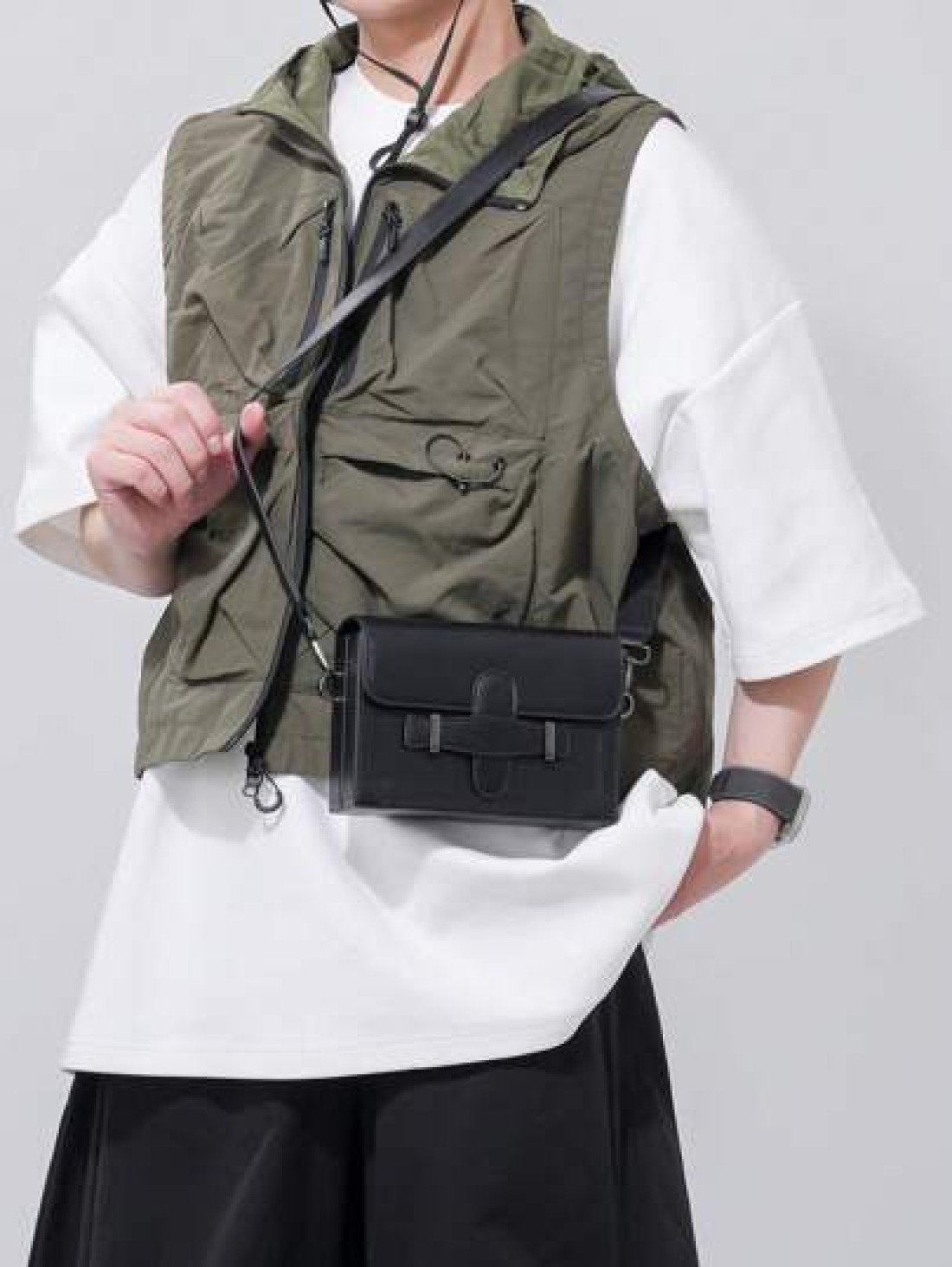 peach tree Men s PU Waterproof Satchel Briefcase Crossbody Shoulder Messenger Bag Business Storage Pouch Suitable For Commuting And Travel