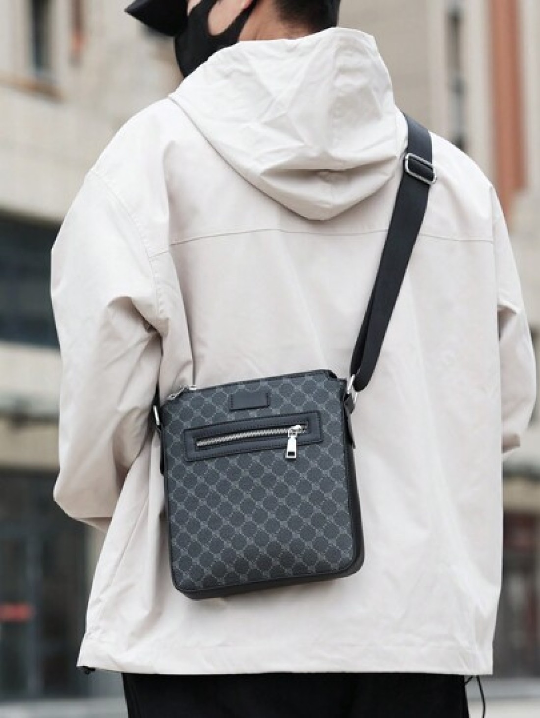 Men s Business Small Square Messenger Bag Casual Shoulder Crossbody Bag Crossbody Bag Sling Bag Chest Bag With Earphone Hole Lightweight For School Outdoor Christmas Gifts Scream Bag Winter Bag Thanks