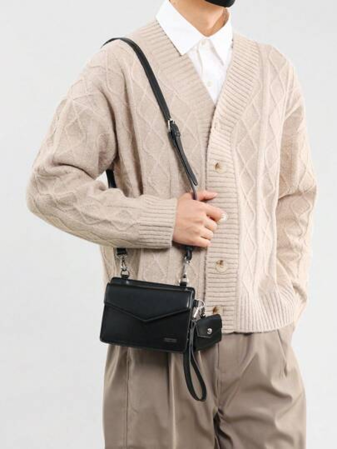 Men s Stylish Crossbody Bag With Coin Purse Square Shoulder Bag Side Bag Sling Bag For Father s Day Gift Commuting Valentine s Day Gift Mini Bag