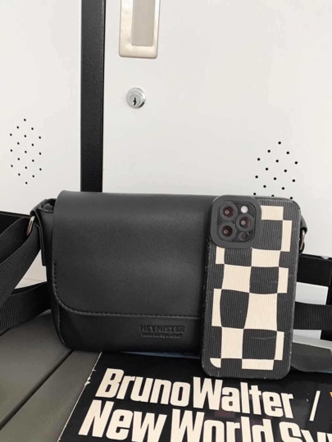 Men s Business Style Minimalist Letter Print Crossbody Bag With Flap Leather Business Casual Shoulder Bag Side Bag Sling Bag For Travel Vacation School Holiday Sport Waterproof Lightweight Dorm Univer