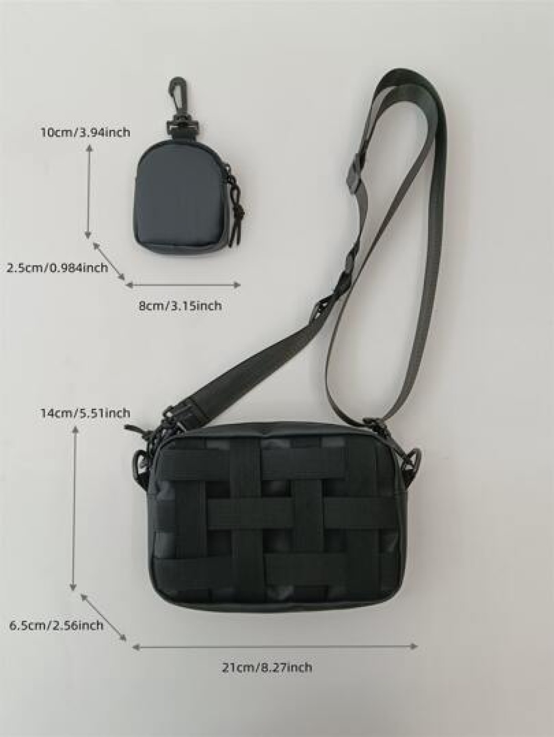 2pcs Set Casual Crossbody Bag And Shoulder Bag Sling Bag Side Bag Square Bag For Holiday School Bag For College Students Summer Gifts For Boyfriend College Bag Dad Freshman Multi Functional Dorm Unive