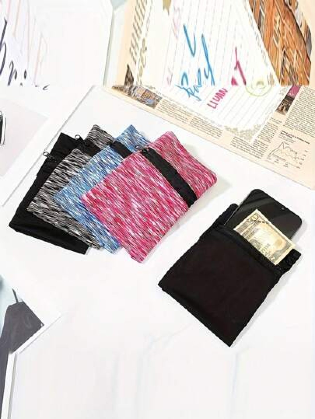 1 Pc Wrist Wallet With Zipper Breathing Arm Phone Bag Mini Coin Purse For Outdoor Sports And Travel Accessories