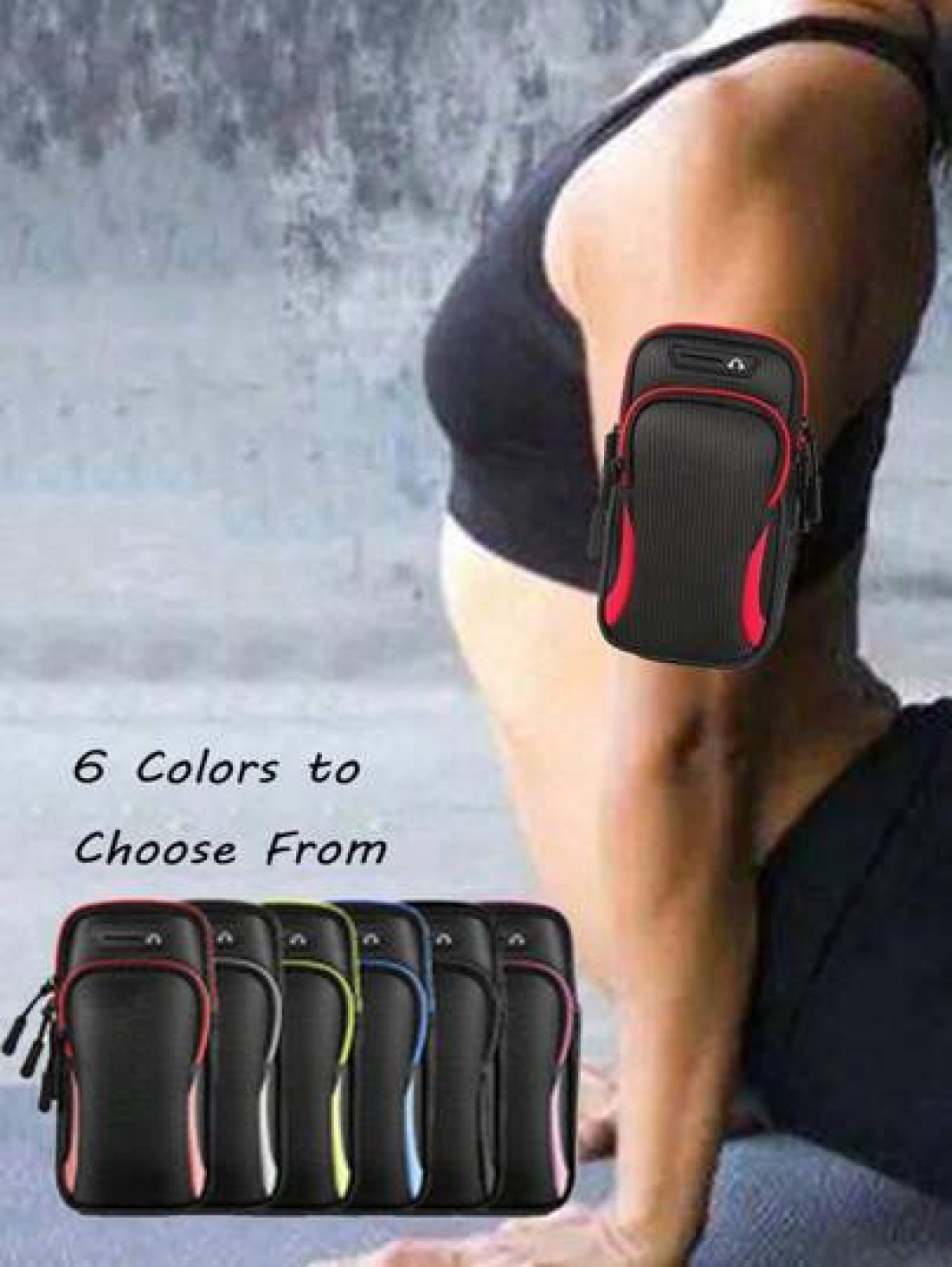 1PC Universal Waterproof Mobile Phone Arm Bag With Double Layer Zipper The Perfect Outdoor Sports Arm Bag For Men Women Adjustable Band For Running Hiking Cycling More Securely Store Your Mobile Phone