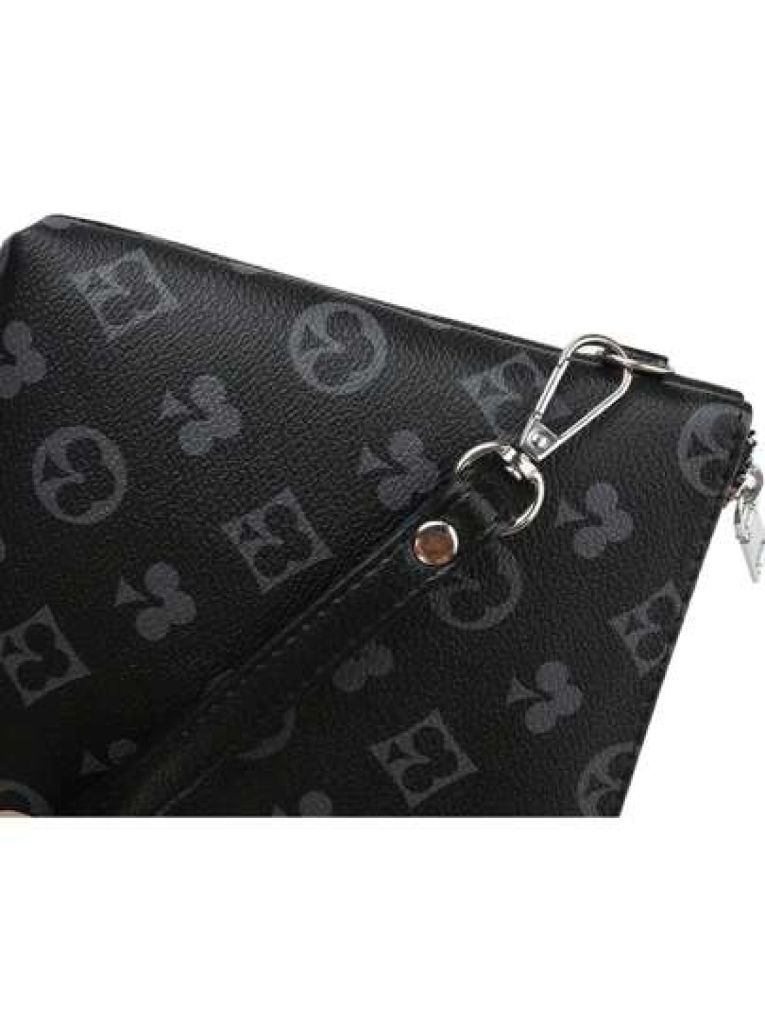 Portable Fashion Pu Leather Men Wallet Hand Bag Male Clutch Purse Large Capacity Coin Zipper Purses Money Bag Wash Bag Toiletry Bag Handbag For University Students For Outdoor Travel Work And School H