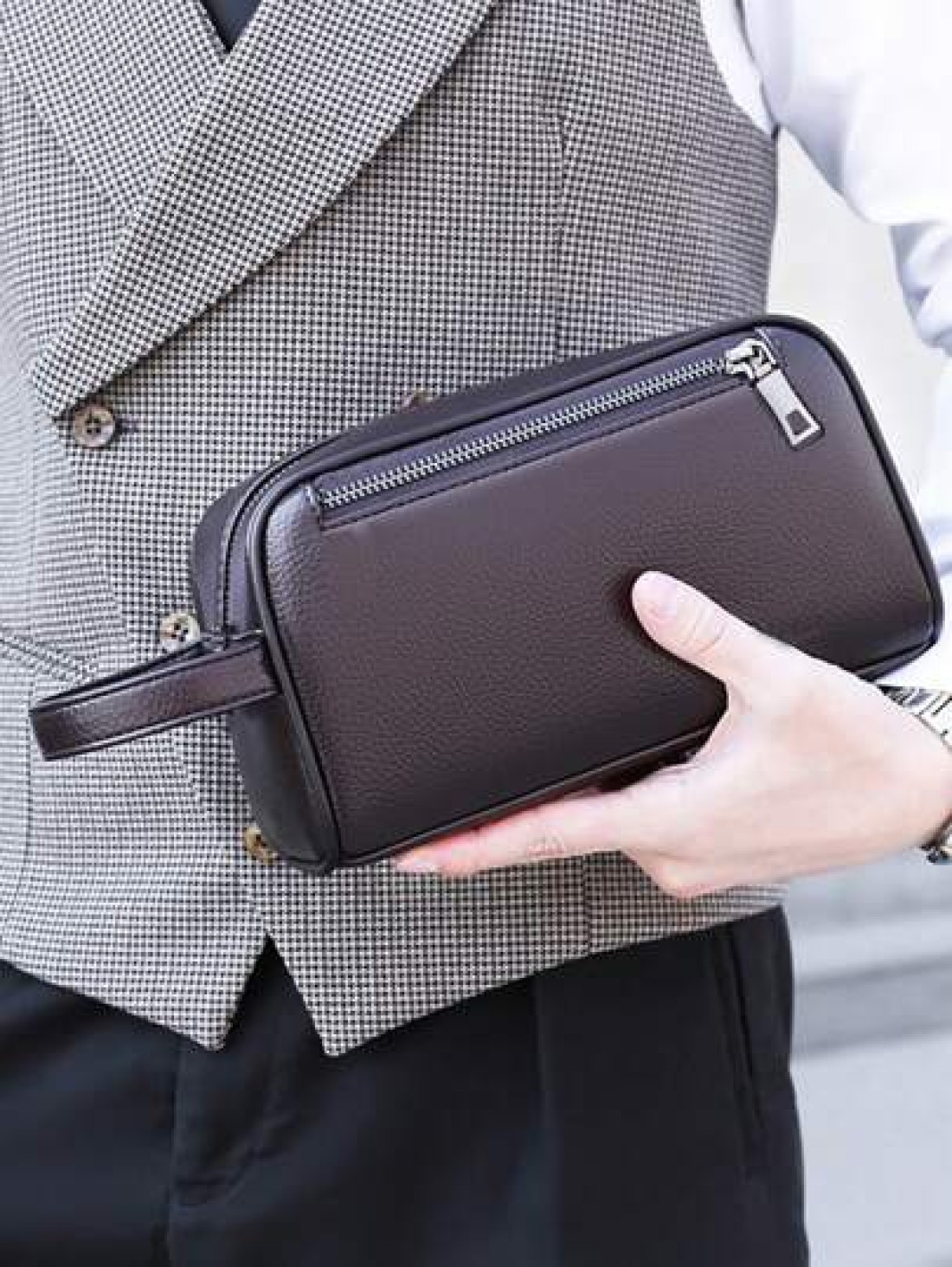 gorchis New Style Clutch Bag Password Lock Anti Theft Multi Pocket High Quality Clutch Bag Mobile Phone Bag Business Casual All Match Bag Students School Supplies Fall Teacher Handbag Purse Wristlet B