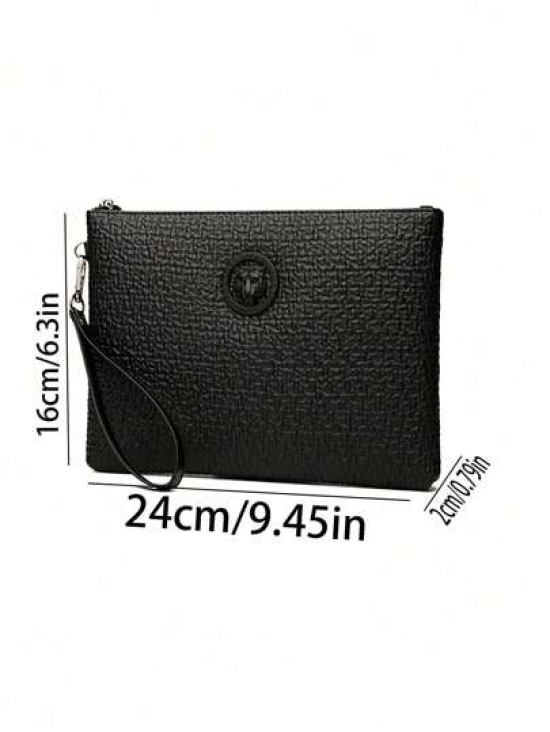 Men s PU Embossed Clutch Wrist Bag