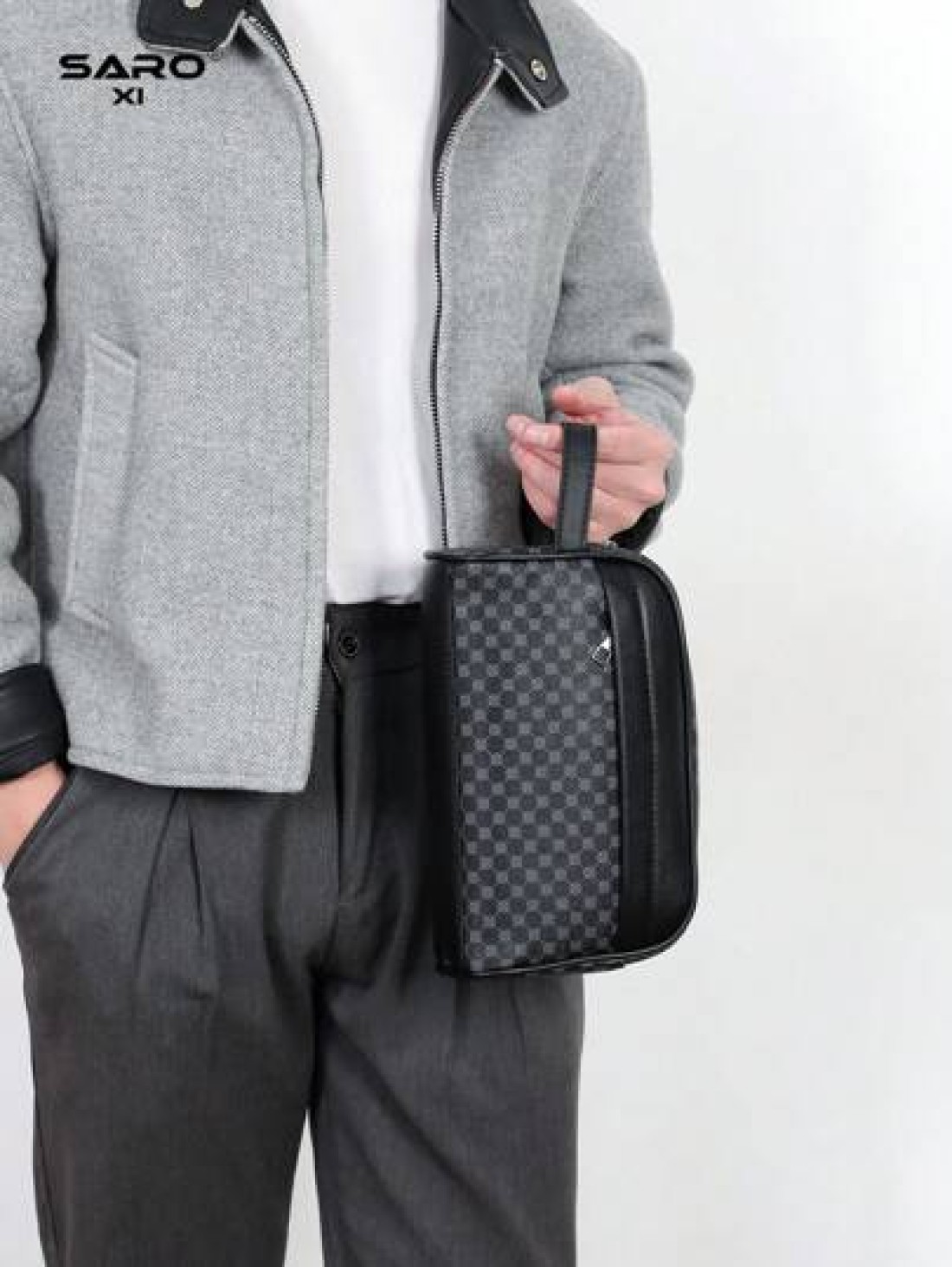 Men s Clutch Wallet Handheld Anti Theft Phone Pouch Wrist Strap Bag For Business Travel Grooming Storage Bag Black Floral Lightweight Portable Gift For Young Male Students Luxury Bags Pillow Bag Men