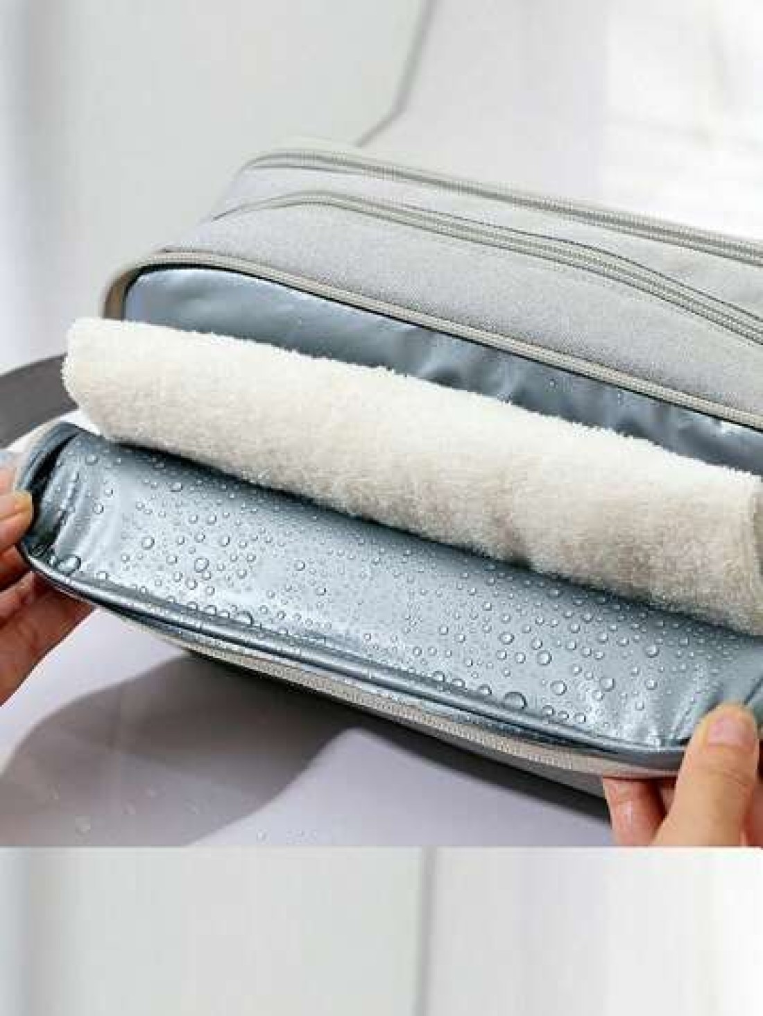 1pc Toiletry Bag Oxford Fabric With Dividers Ion Material Solid Color For Business Trip Large Capacity And Easy Carry Clutch Bag Handbag Wristlet Bag Square Bag Gift Hand Bag Men Laptop Thanksgiving V