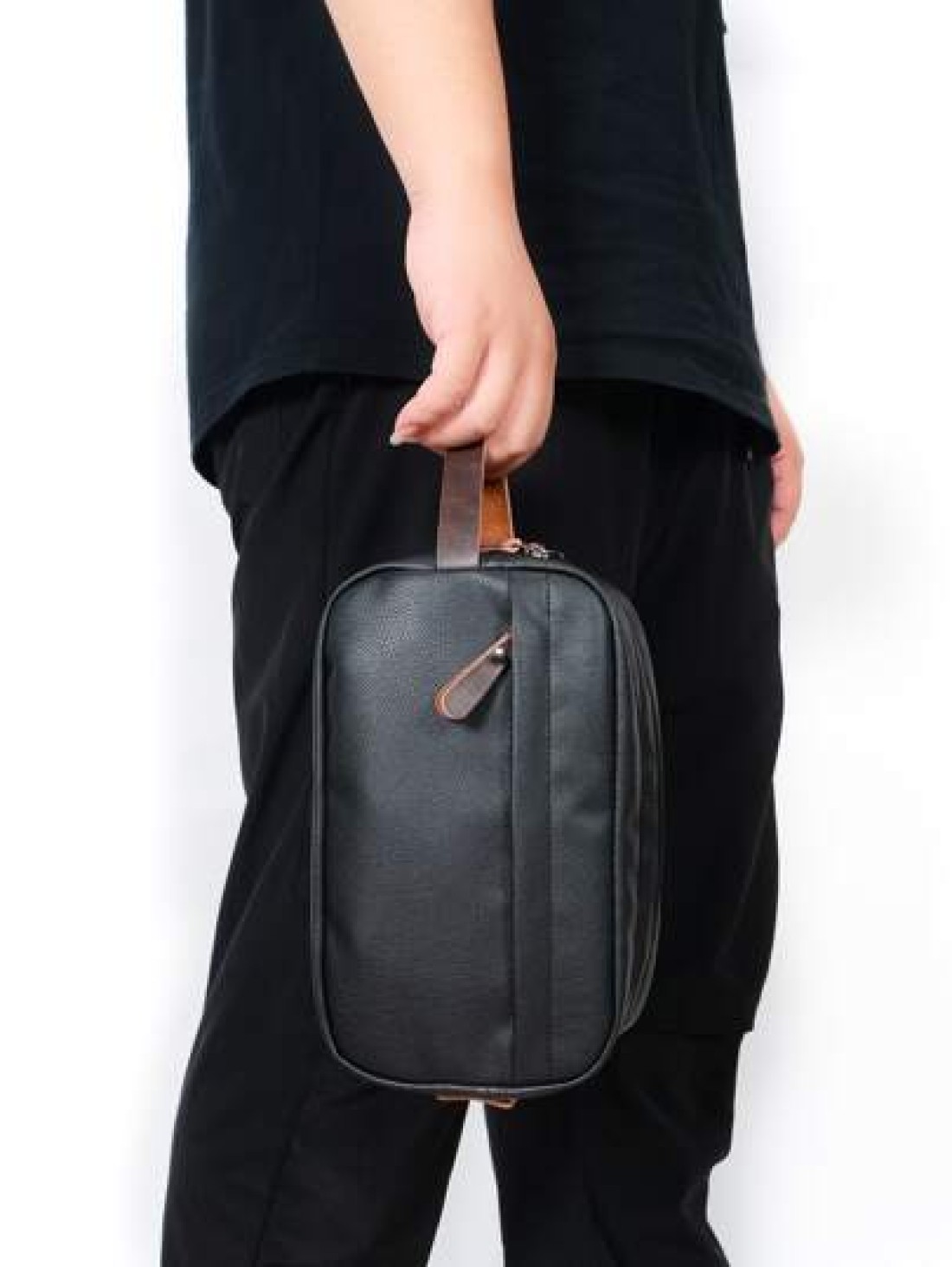 Men Clutch Bag Men Handbag Men Wristlet Bag Large Capacity Waterproof Lightweight For Business Sport Travel PU Leather Casual Business Laptop Outdoor Winter Purse Wash Bag Old Money Toiletry Bag Vinta
