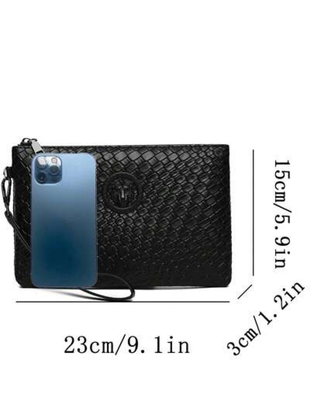 1pc 9 1in 5 9in 1 2in Fashion Men Clutch Bag Wrist Bag Envelope Handbag PU Scratch And Wear Resistant Material Suitable For Going Out Gathering Commuting Multiple Pockets Business Style Purse Thanksgi