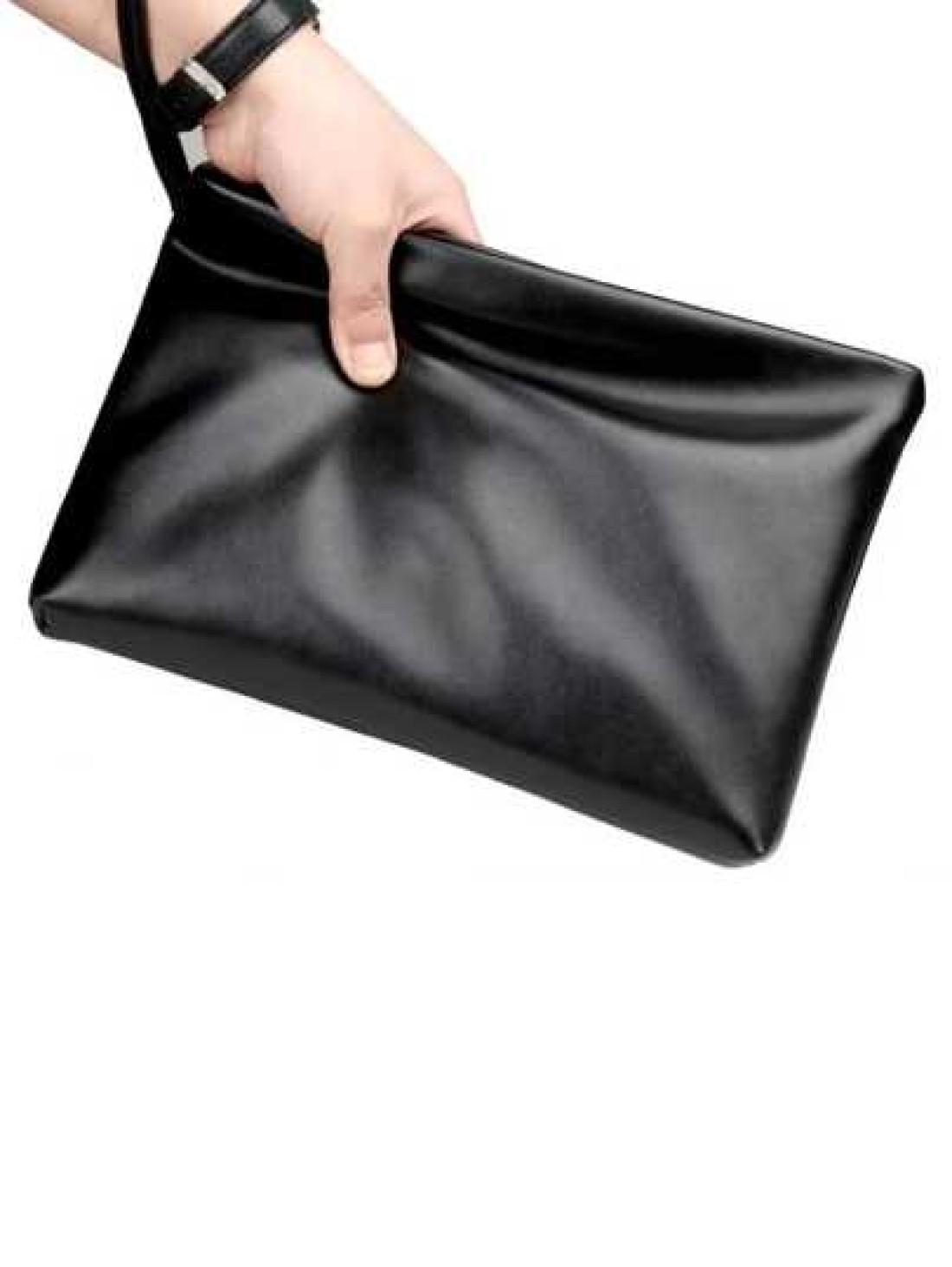 gorchis New Men s Soft Leather Clutch Bag Large Capacity Envelope Bag Black Practical With Space For Mobile Phones And Change Handbag Purses Anti Theft Bag Carry On College Multi Functional Christmas