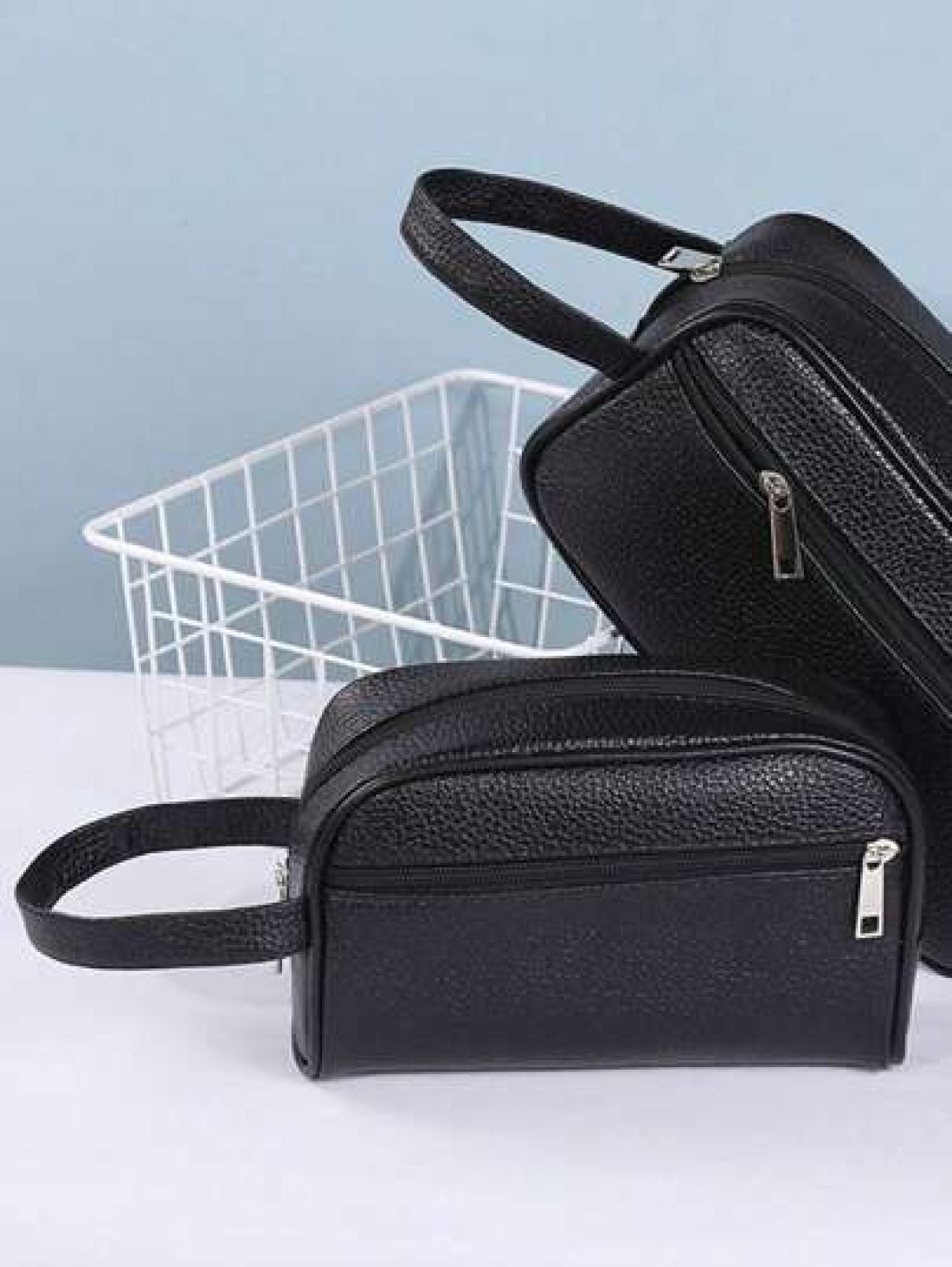Business Trip Toiletry Bag Waterproof Toiletry Bag Travel Supplies Storage Bag Portable Cosmetic Bag Fashionable PVC Solid Color Mobile Phone Wrist Bag Coin Purse Christmas Holiday Thanksgiving Gifts