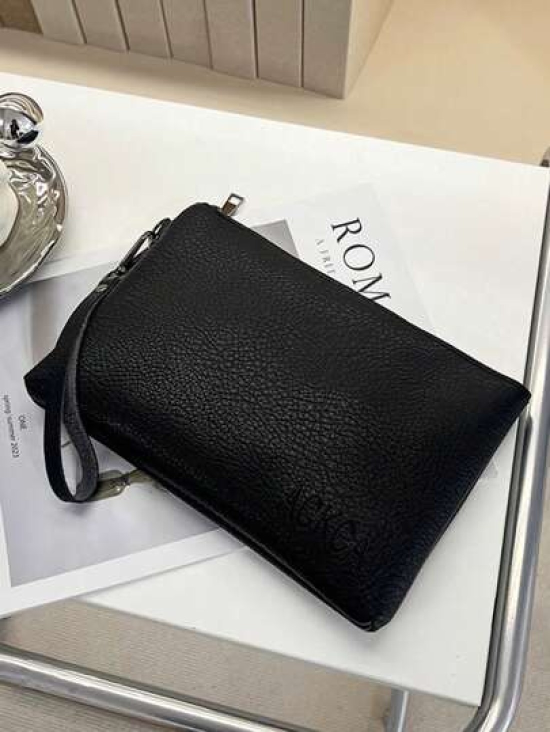 Men s Fashion Stylish Casual Litchi Grain Clutch Bag