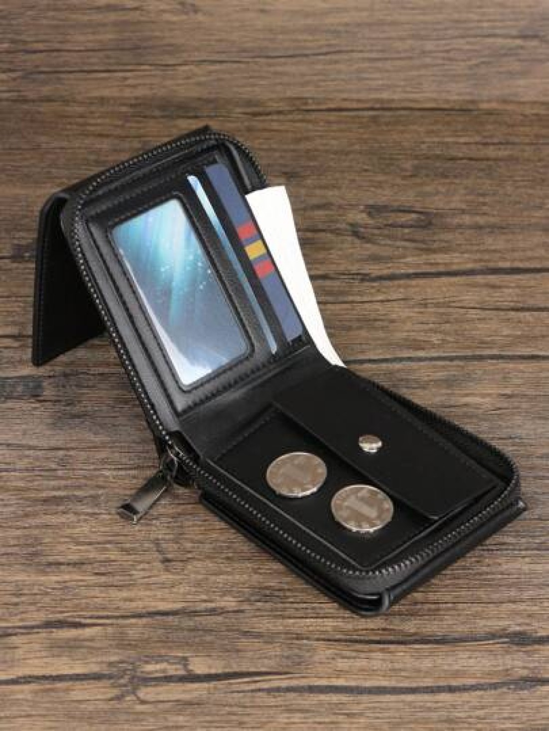 HOVI S Fashionable Minimalist Snap Short Wallet Business Casual Compact Multi Functional Multi Card Slot Wallet Coin Purse Card Holder Men s Wallet