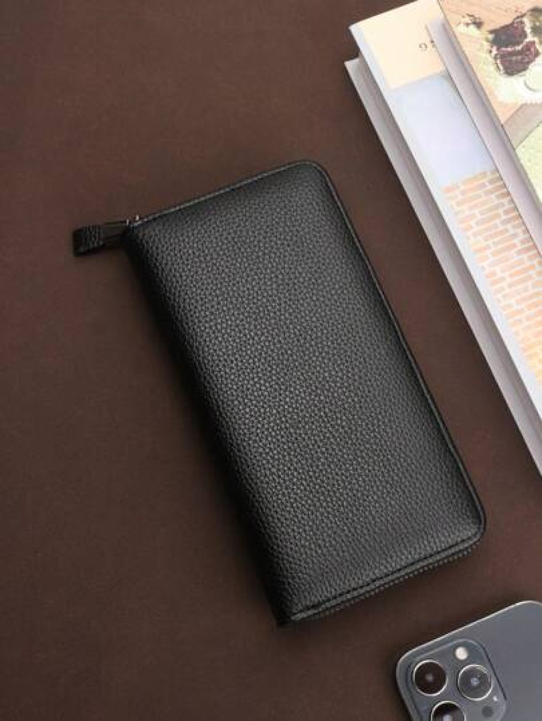 HOVI S Fashionable Minimalist Business Men s Clutch Bag Double Zipper Large Capacity Multi Card Slots Wrist Pouch Suitable As Gift On Holidays And Anniversary Vacation Gifts Travel Christmas Purse Tha