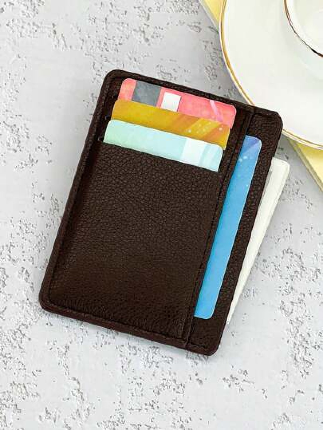HOVI S Classic Minimalist Card Holder Slim Portable Multi Functional Wallet With Coin Pouch Man Bag Students School Supplies Large Capacity University Bag College Teacher Christmas Holiday Wash Bag Ol