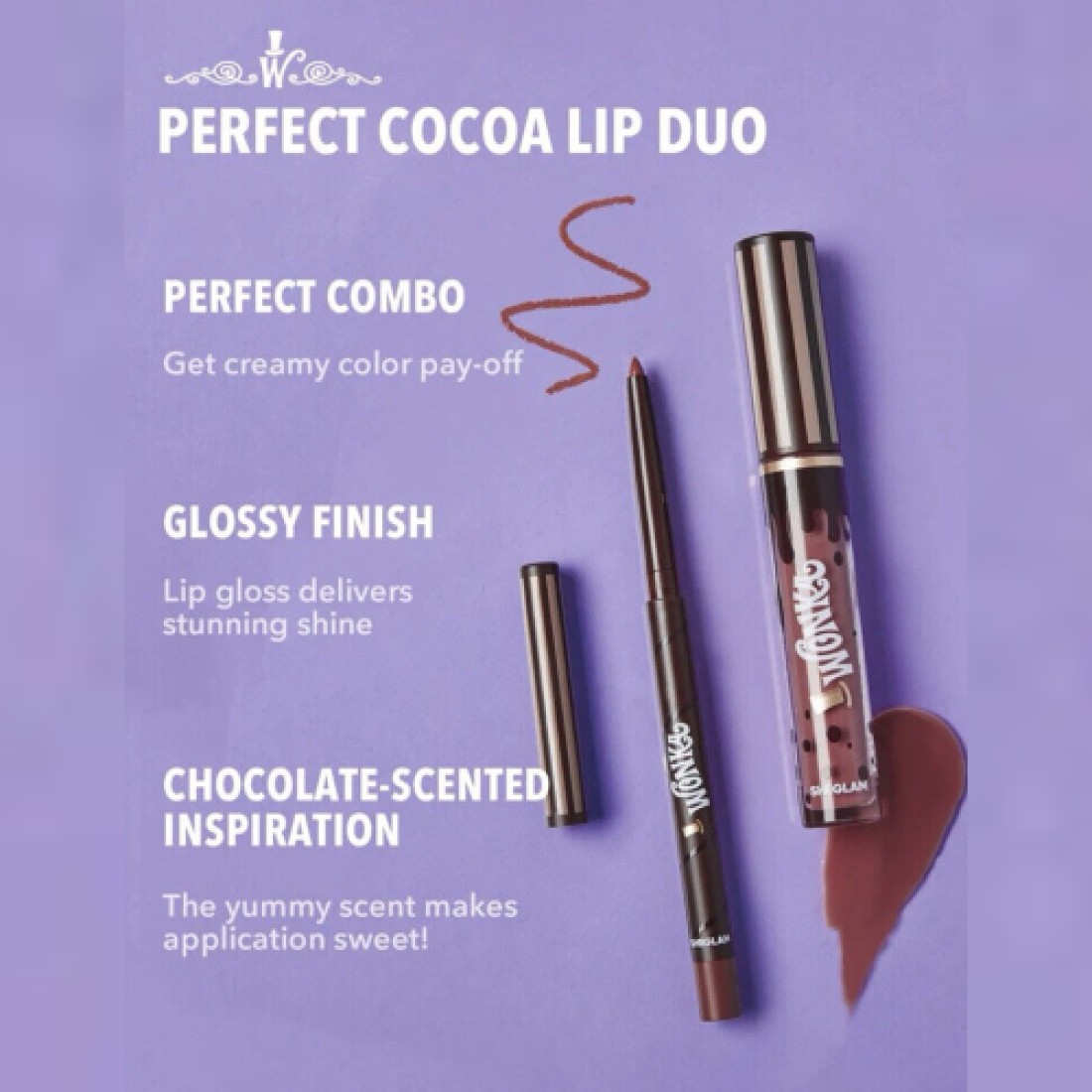 SHEGLAM Willy Wonka Cocoa Kiss Lip Duo