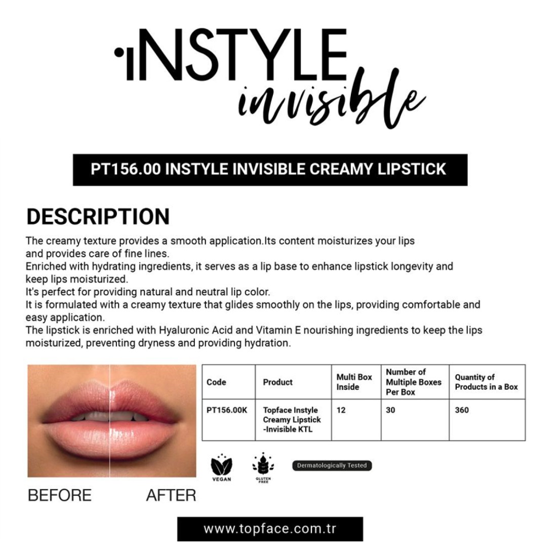 Topface Invisible Creamy Lipstick