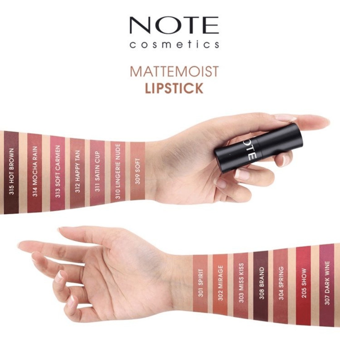 NOTE Cosmetique Mattemoist Lipstick