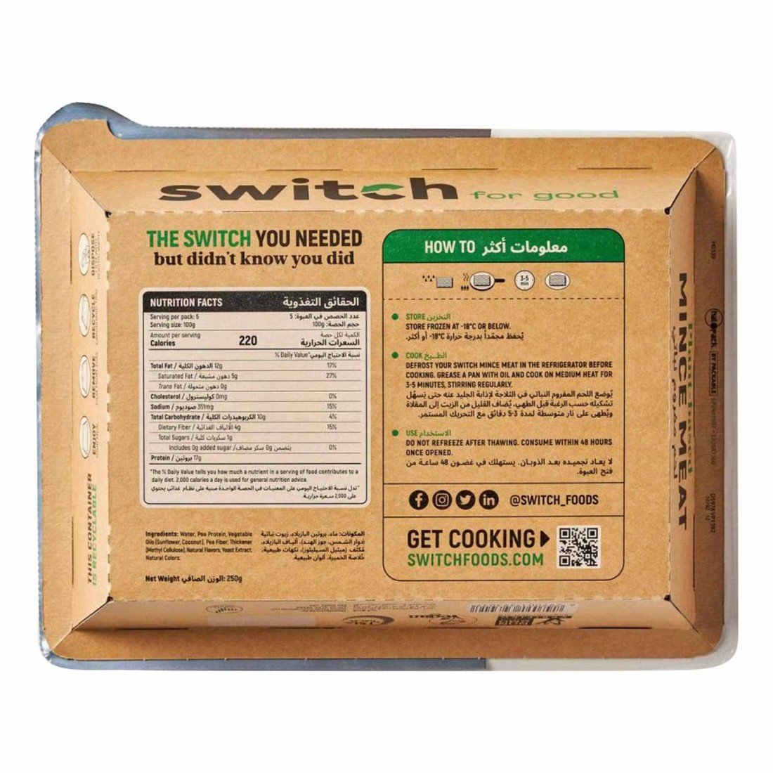 Switch Plant Based Mince Meat 250g