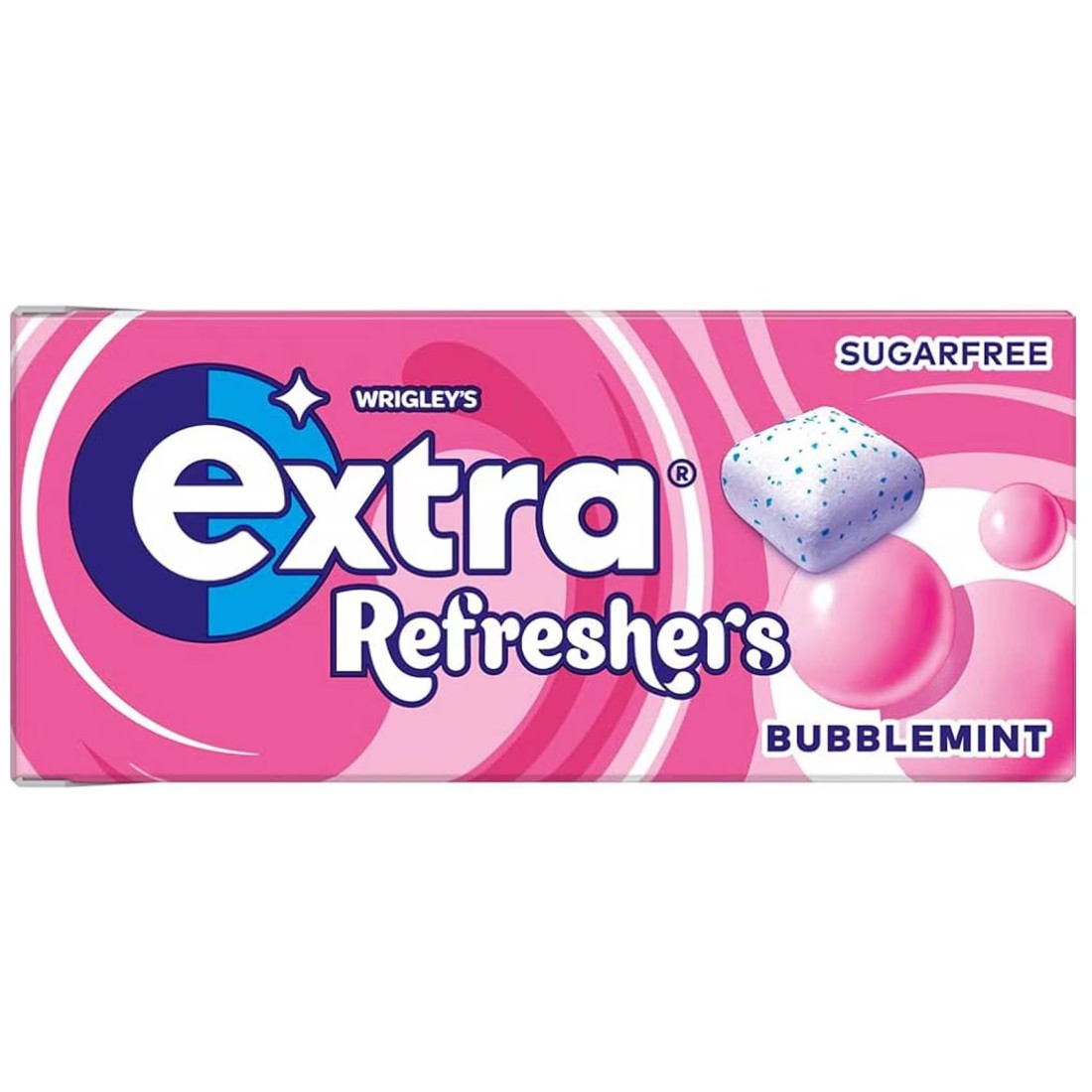 Wrigley&#39;s Extra Refreshers Bubblemint Flavour Sugarfree Chewing Gum, 15.6g Pack of 16