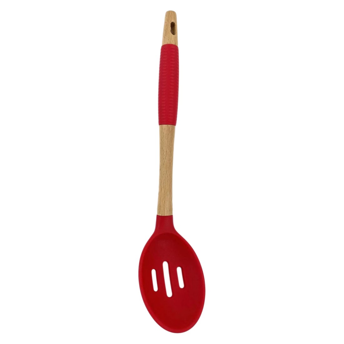 Home Pro Silicone Head Slotted Spoon Blue And Beige