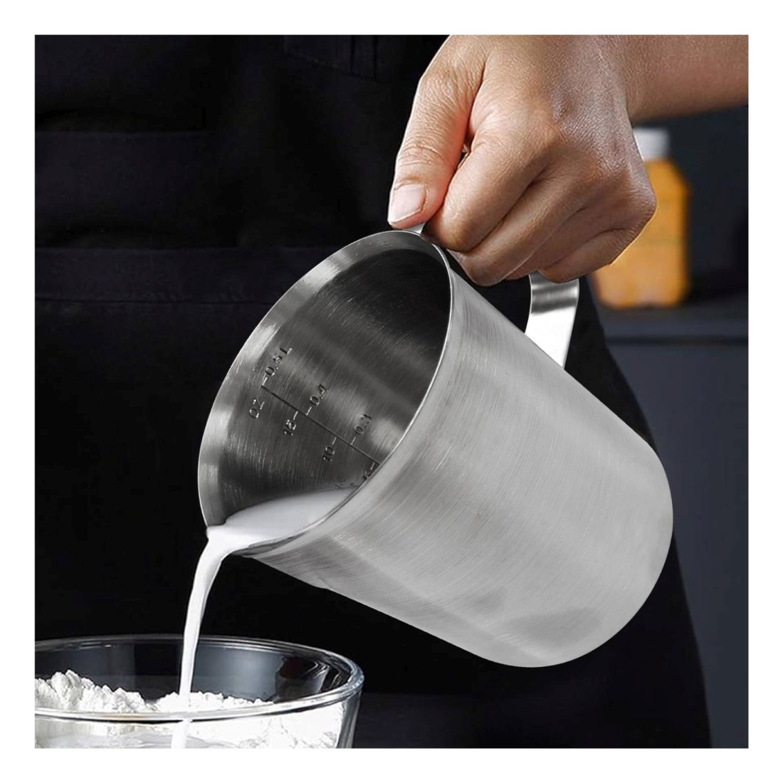 Raj Steel Measuring Jug Grey 500ml