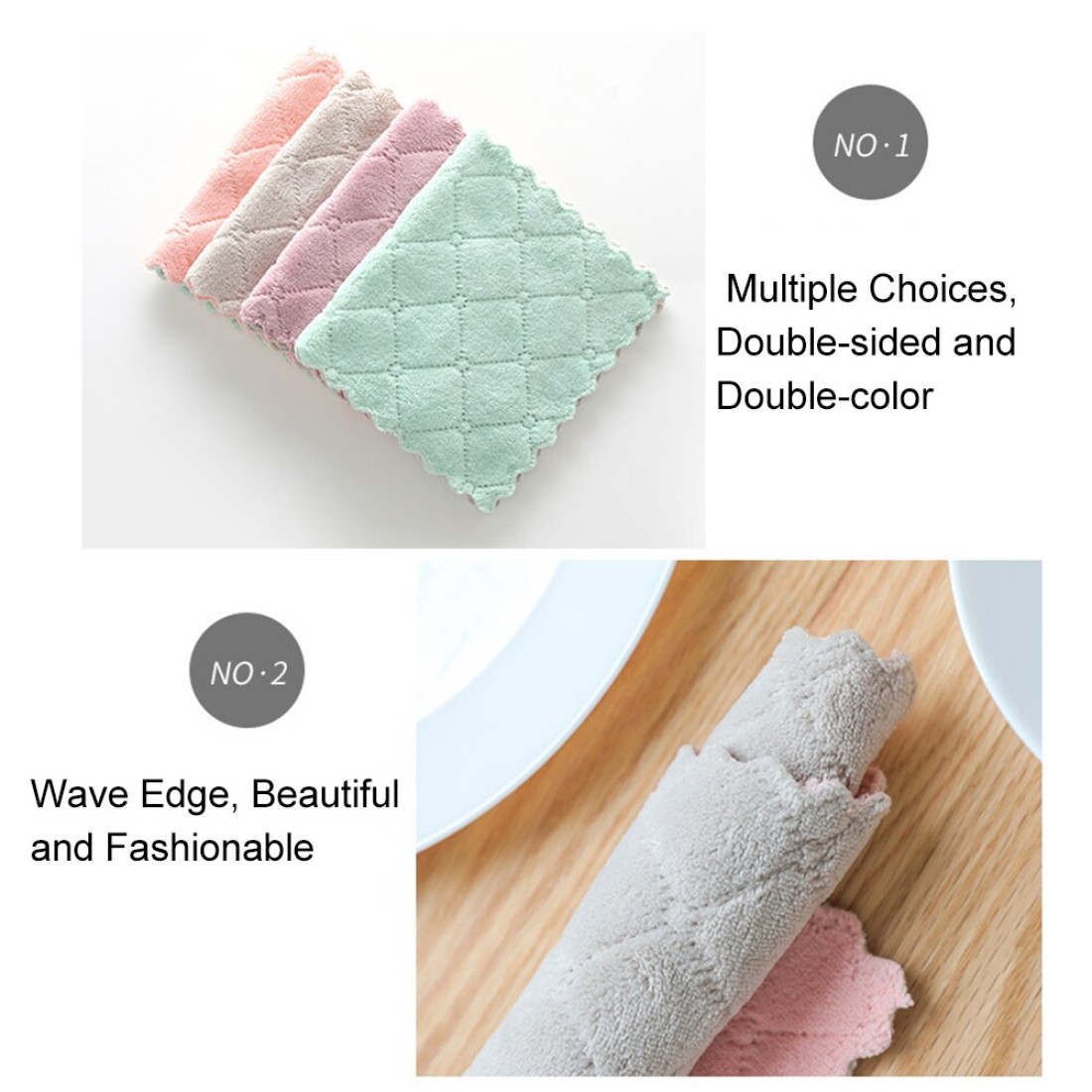 Aiwanto 10Pcs Kitchen Cleaning Towels Wiping Wiper Towel East Water Absorbing Cleaning Towels Car Wiping Towels