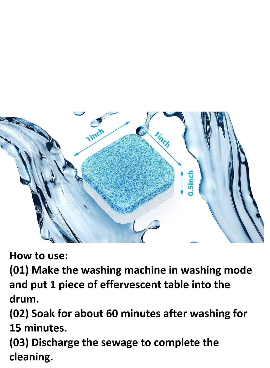 Deep Clean Washing Machine Tablets &ndash; Descaling Tub Cleaner Powder for Front &amp; Top Load Machines, Removes Drum Stains, Residue, and Odors &ndash; Effective Washing Machine
