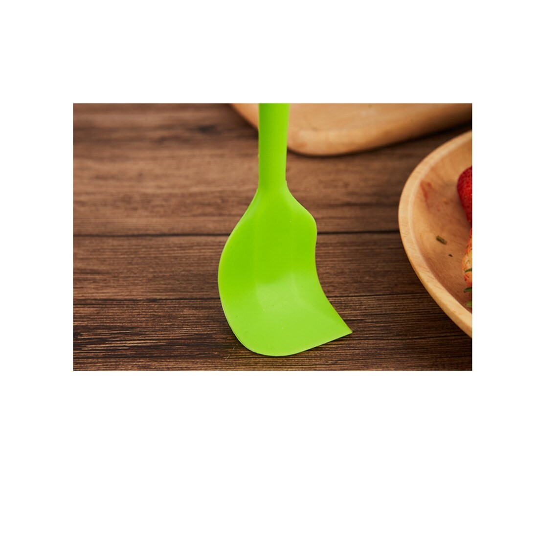 3-Piece Silicone Baking Spatula Set Red/Green/Orange 27centimeter