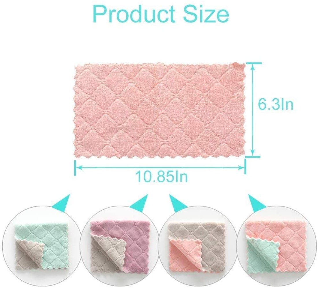 Aiwanto 10 Pcs Kitchen Cleaning Towels Kitchen Cleaning Cloth Car Cleaning Towel Water Absorbing Plate Cleaning Towel Cleaning Cloth