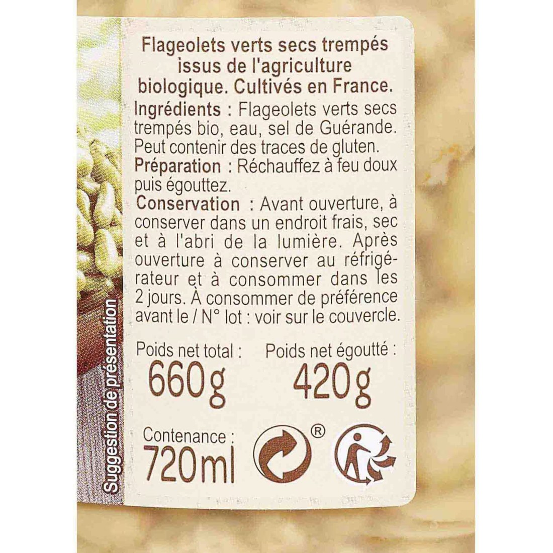 Carrefour Bio Green Beans 720ml