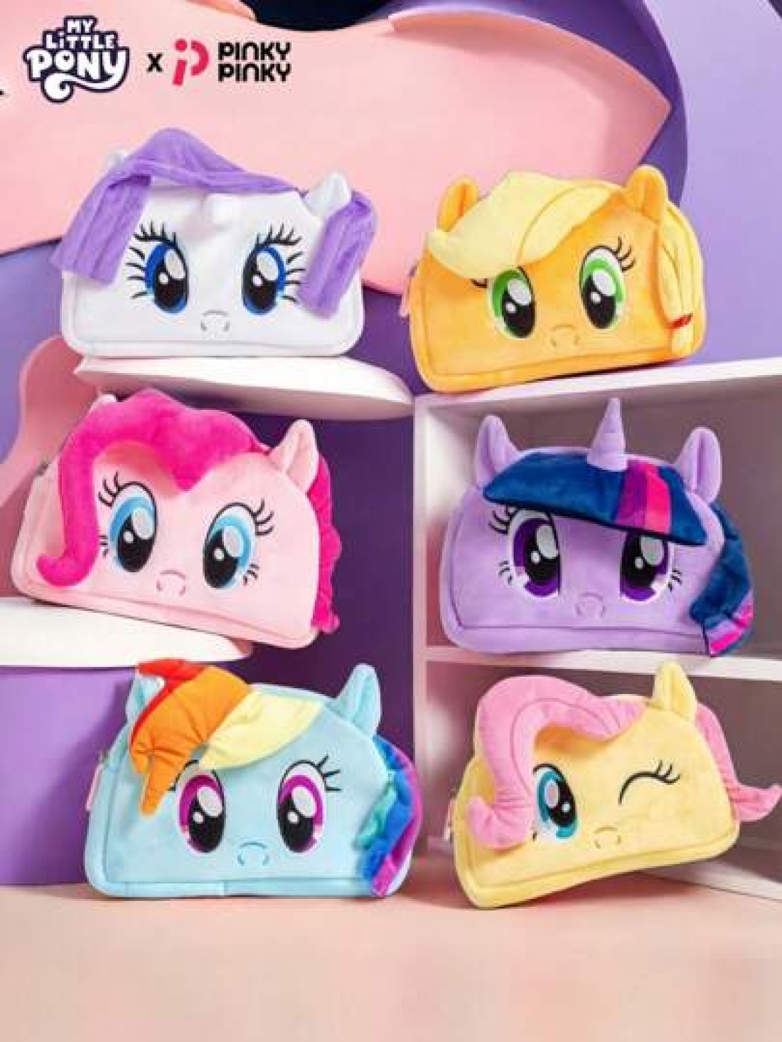 MY LITTLE PONY Women's Makeup Bag Zipper Foldable Lightweight Large Capacity Multifunctional Storage Bag For Outing Party Christmas Halloween Birthday Gift For Lady & College Students & White-Collar W