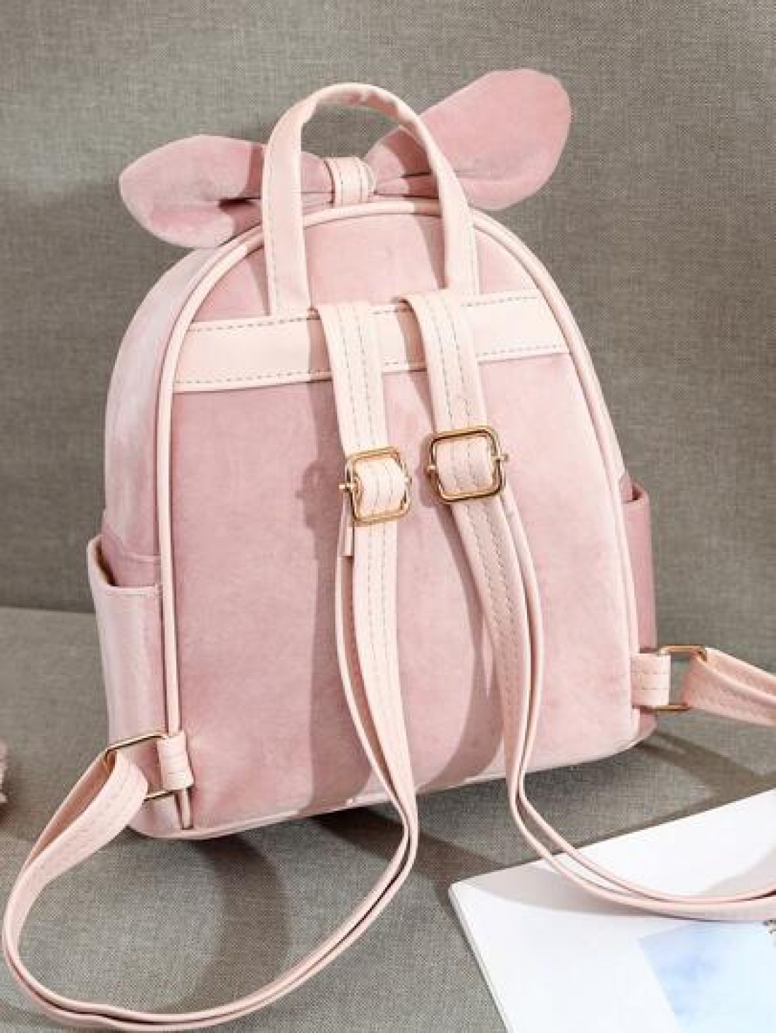 1pc Cute Fashionable Mini Plush Bow Backpack For Kids Girls Versatile Small Travel Shoulder Bag Suitable For Teens