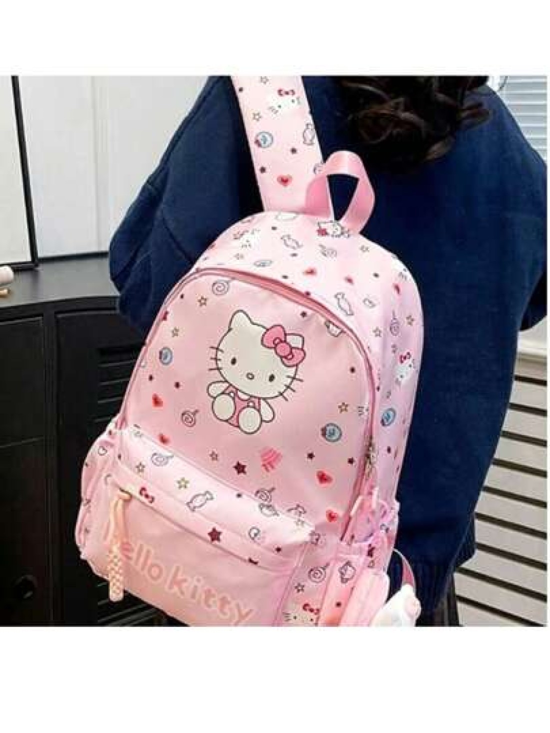 Sanrio حقيبة ظهر Sanrio، حقيبة مدرسية كاواييه أنيقة ، حقيبة ظهر ملونة للفتيات ، حقيبة خارجية قابلة للطي سعة كبيرة