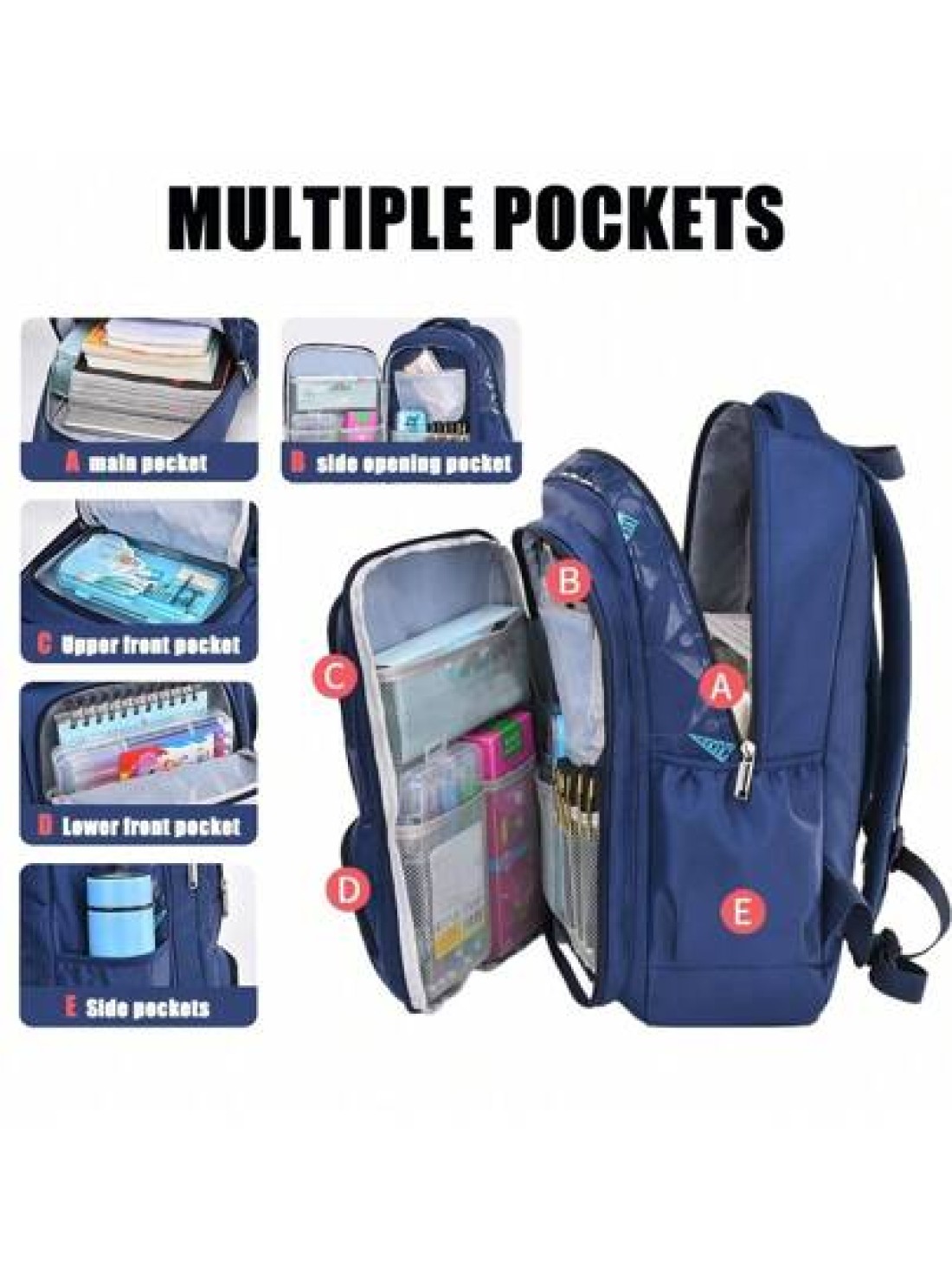 1 Piece Kids Backpack School Boy Backpack Handsome Student School Bag Large Capacity Multi Pocket Waterproof Backpack School Supplies Suitable For 6 14 Years Old Teenager Students School And Travel