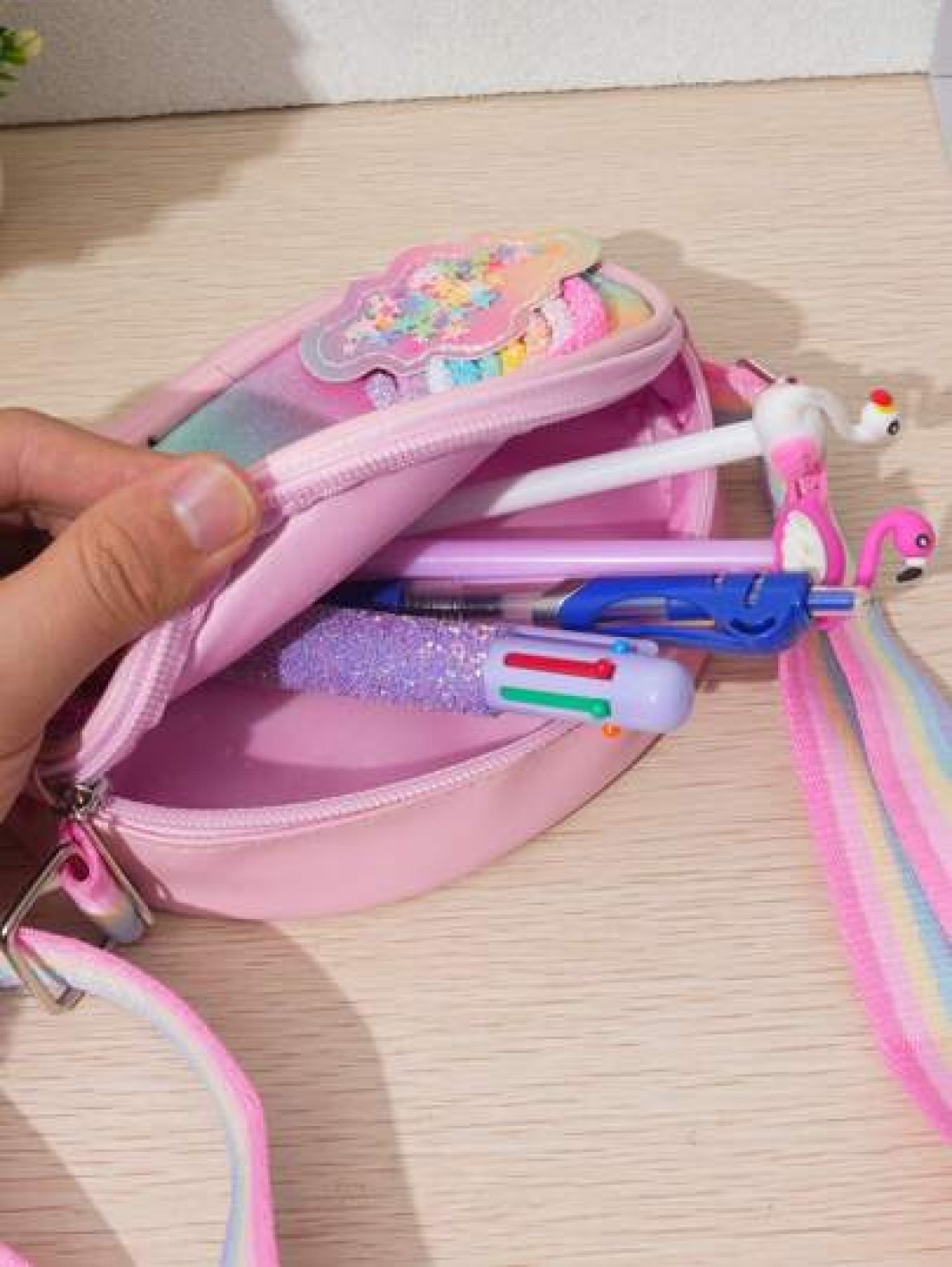 Kids Princess Rainbow Coin Purse Crossbody Bag Girls Mini Shoulder Bag