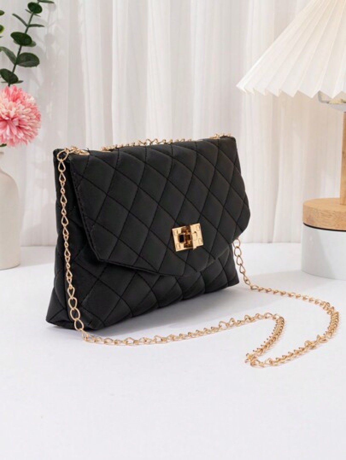 New Children Embroidery Thread Mini Black White Fashionable Simple Crossbody Bag Popular Among Teenage Girls Suitable For Shopping Holding Phone And Cosmetics