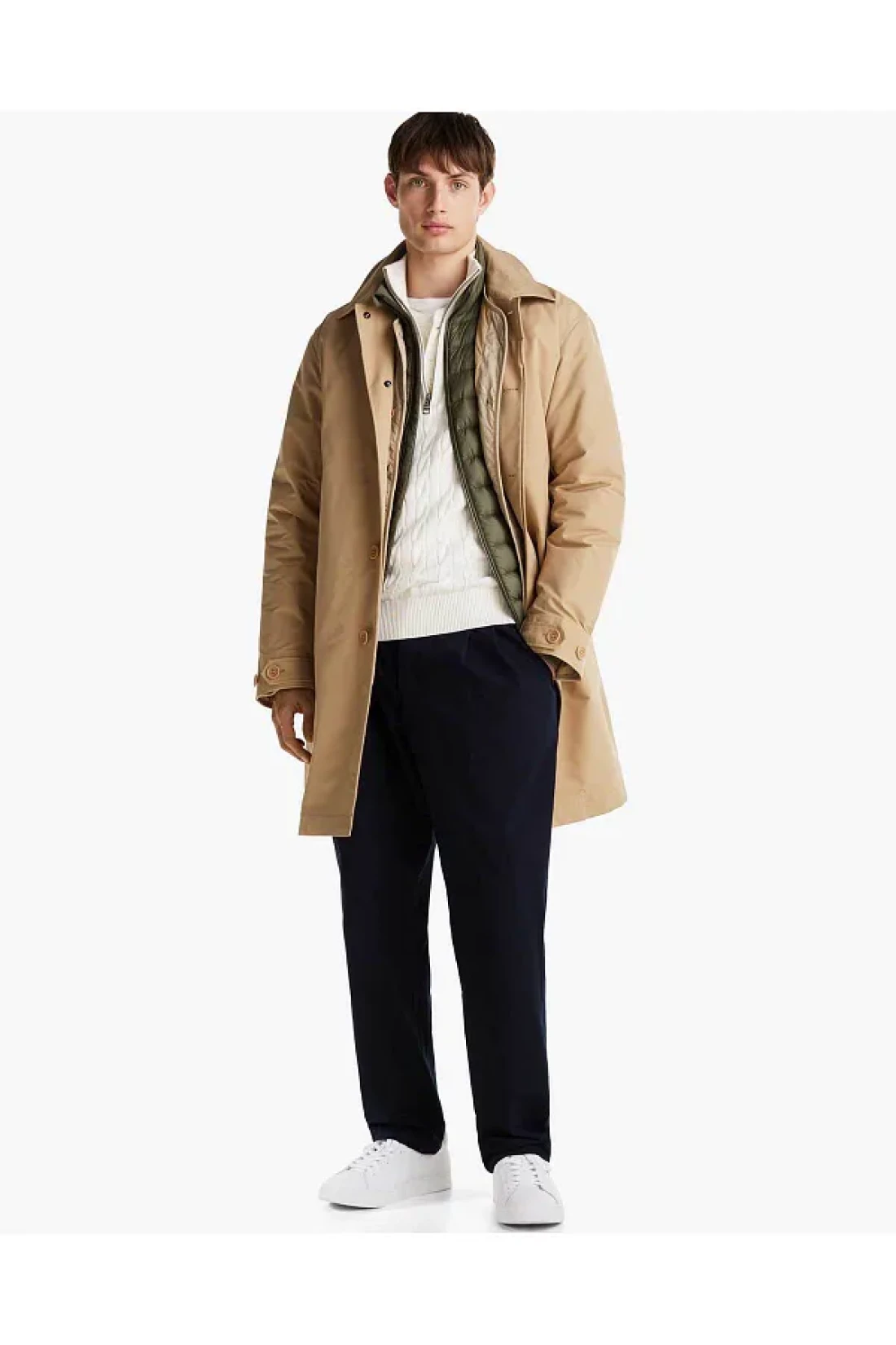 Tommy Hilfiger Erkek Deri Sneaker - Beyaz