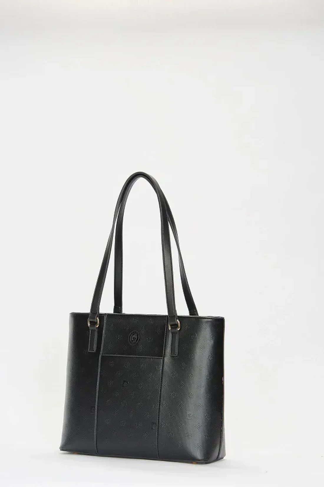 Pierre Cardin حقيبة كتف نسائية بطباعة سوداء 05PO22Y1572