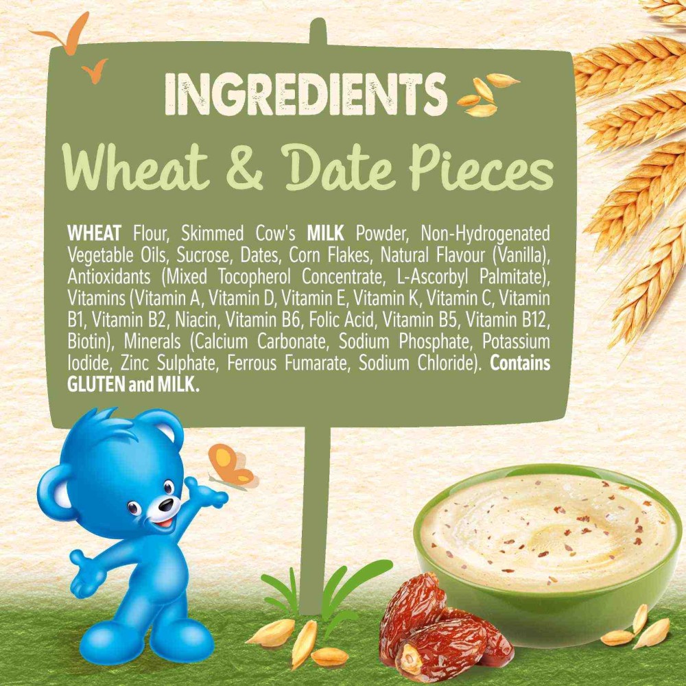 Nestle Cerelac Infant Cereal, Wheat and Date, from 8 Months, 400g