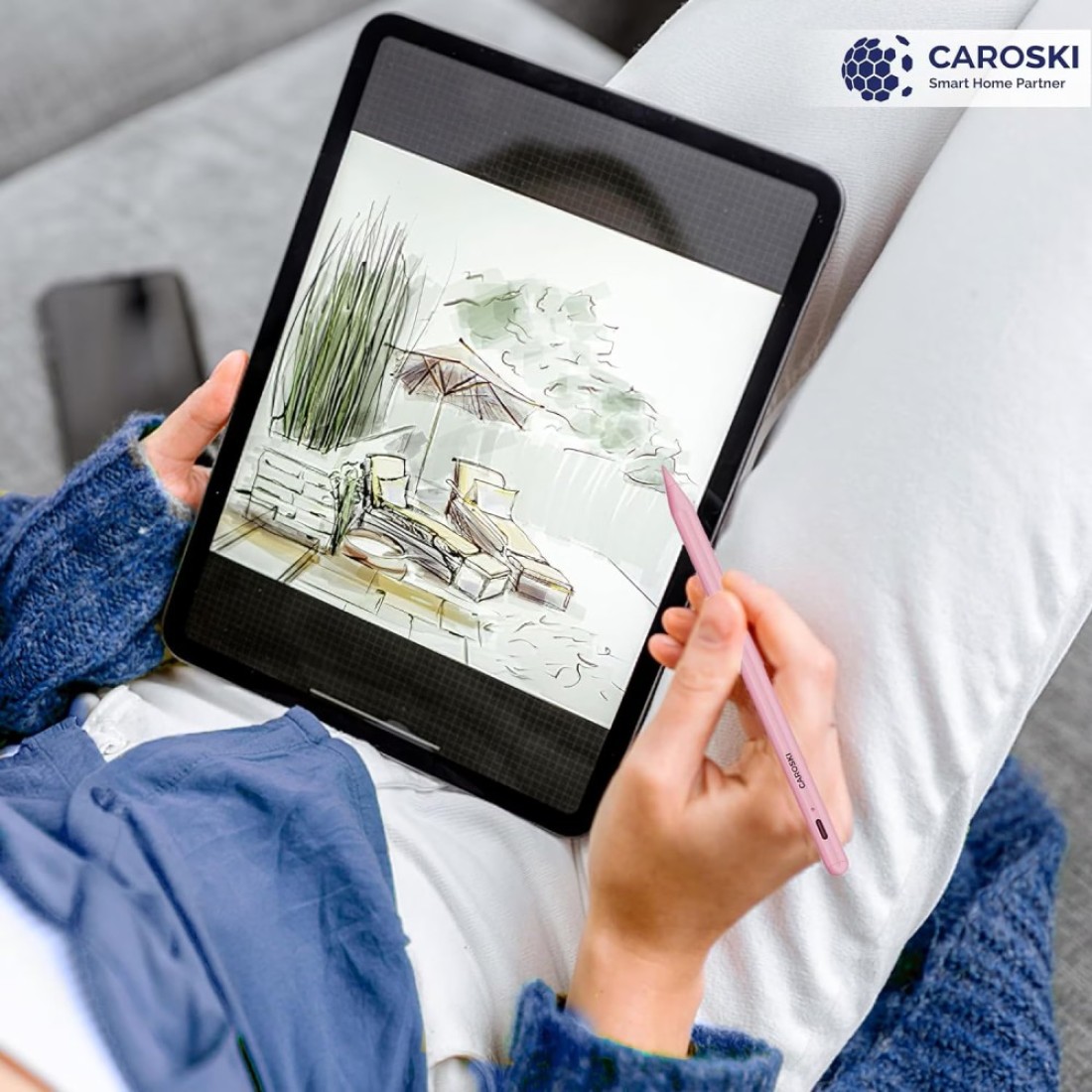 قلم ستايلس لجهاز iPad - قلم آبل لمدة عام مع شاحن سريع وميل لرفض راحة اليد - مرفق مغناطيسي وعمر بطارية طويل - متوافق مع شاشة iPad 2018 وما فوق