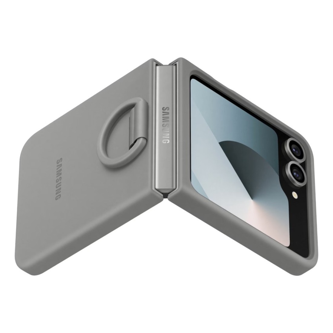 Samsung Silicone Case Cover with Ring for Galaxy Flip6 Grey