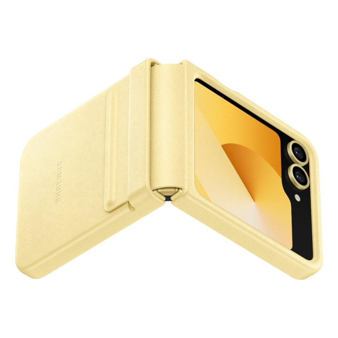 Samsung Vegan Leather Flap Case Cover for Galaxy Flip6 Yellow