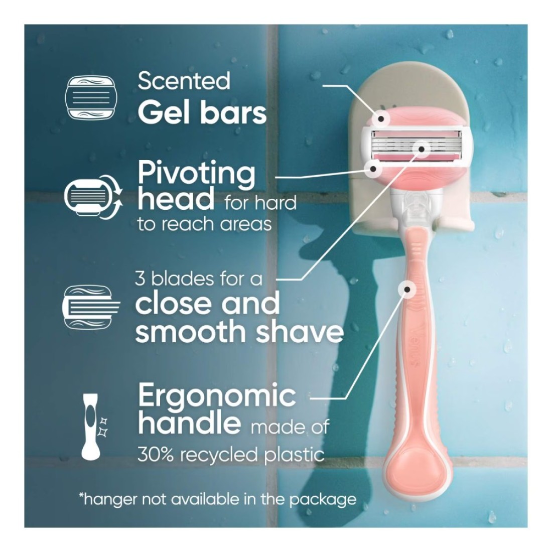 Gillette Venus Comfortglide Spa Breeze Razor with Cartridge Pack of 1