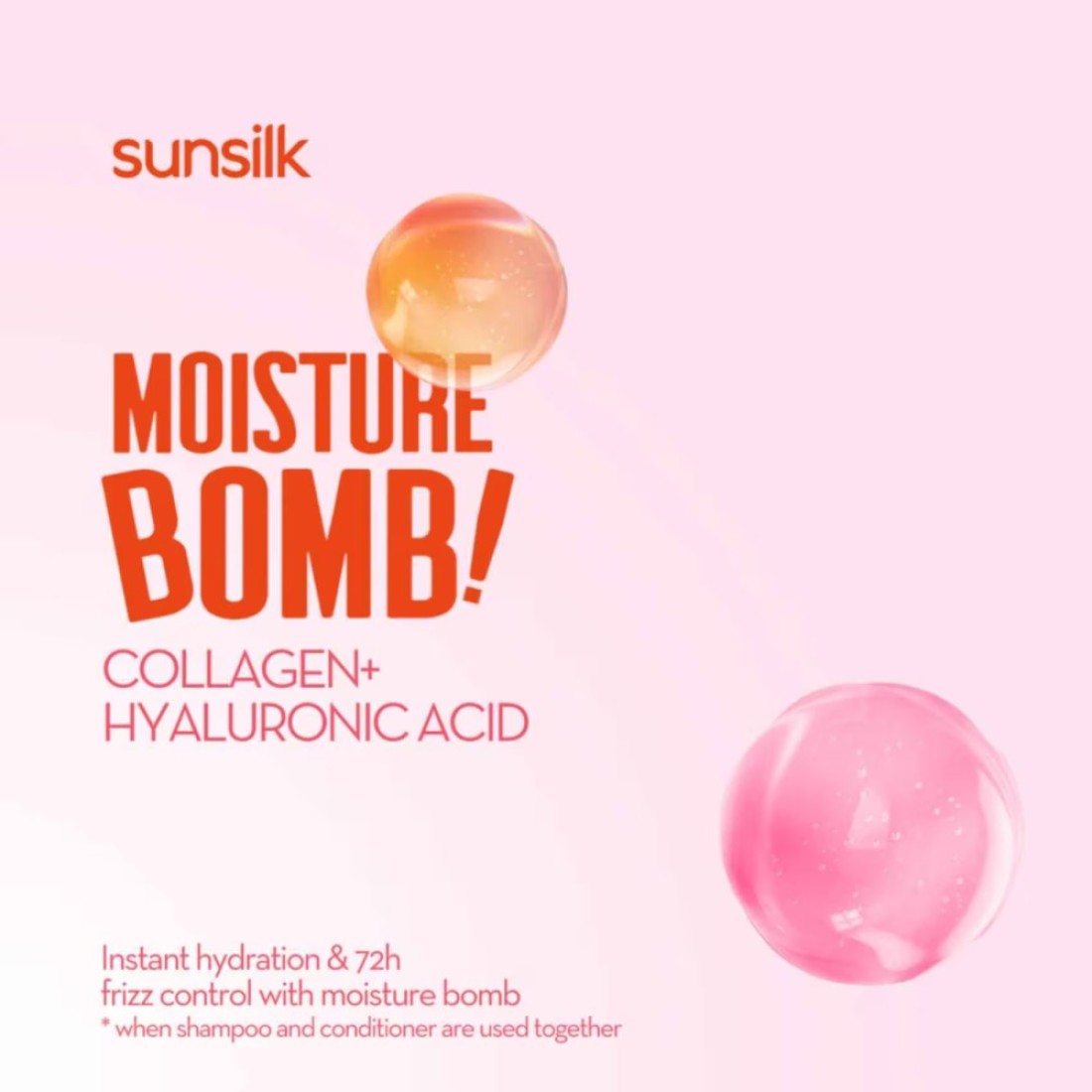 Sunsilk Collagen Blends Conditioner for dry hair Moisture Bomb Infused with Collagen + Hyaluronic Acid 170ml